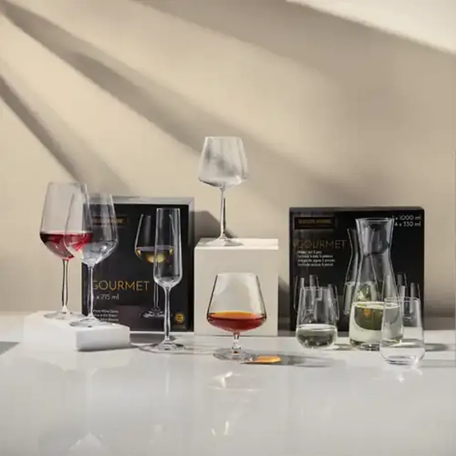 Lead-Free Crystal Wine Glasses (4-Pack)