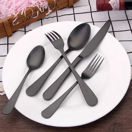 Matte Black Flatware Set (20-Piece)